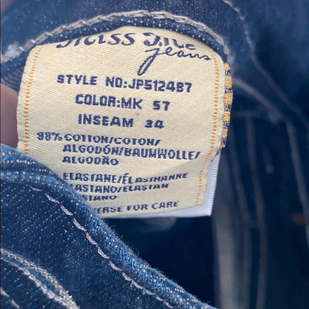 Miss Me Dark Blue Boot Cut Jeans with Silver Details - Picture 6 of 6